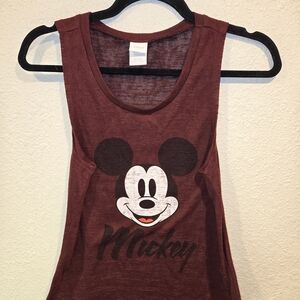 Women’s Maroon Mickey Graphic Tank Top